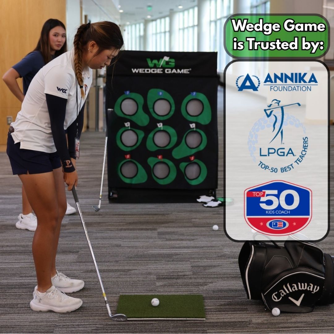 Wedge Game: A 6 in 1 Chipping & Pitching System with Auto Ball Return. Designed by Golfers, used by Pros.