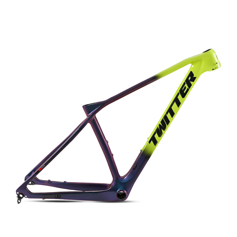 TWITTER PREDATOR Pro Carbon MTB Frame – T900 Mix, 29"/27.5", XC Racing,  Thru axle  +Lever