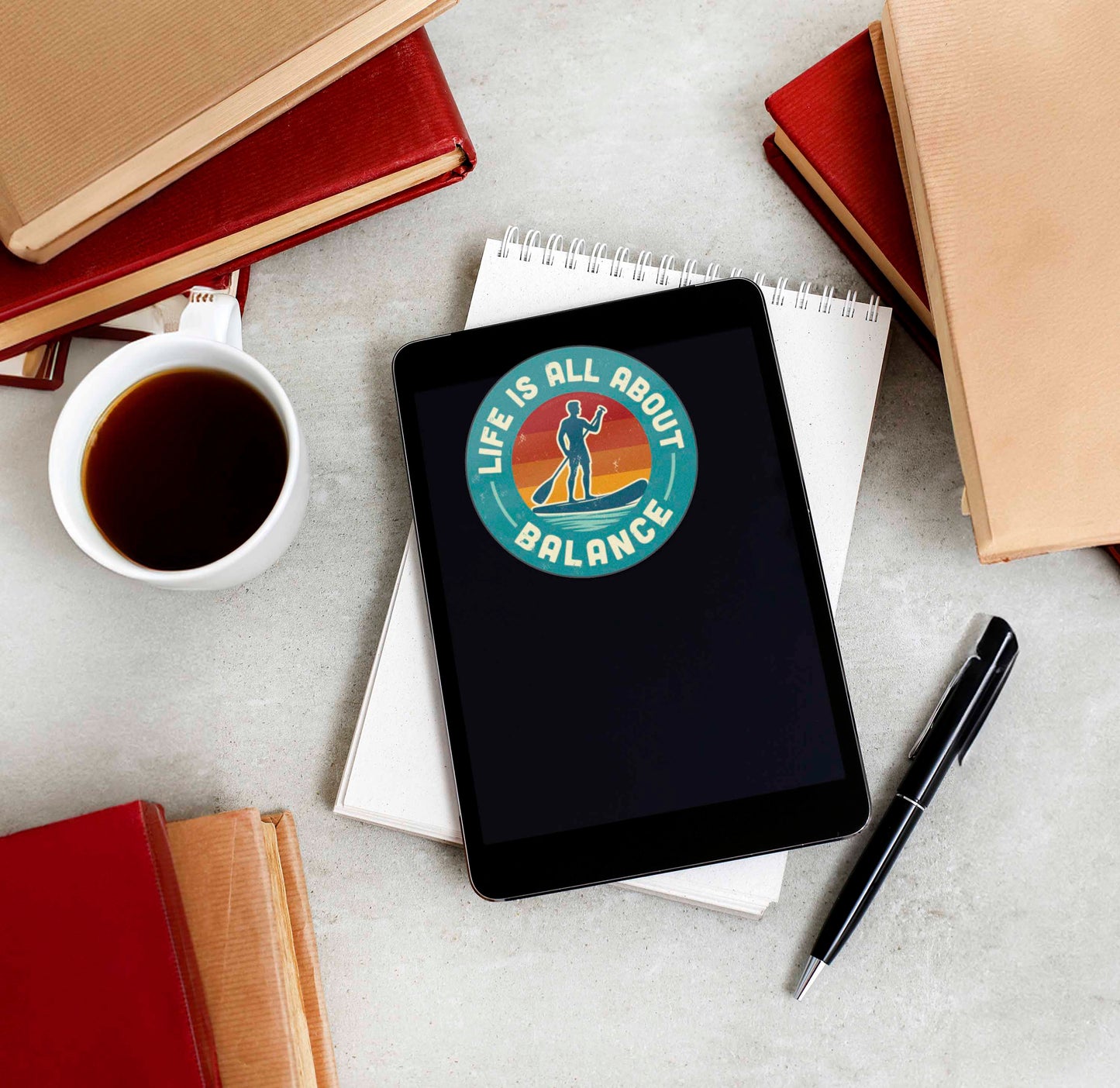 Life is All About Balance Paddleboarding Sticker