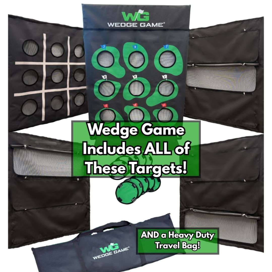 Wedge Game: A 6 in 1 Chipping & Pitching System with Auto Ball Return. Designed by Golfers, used by Pros.