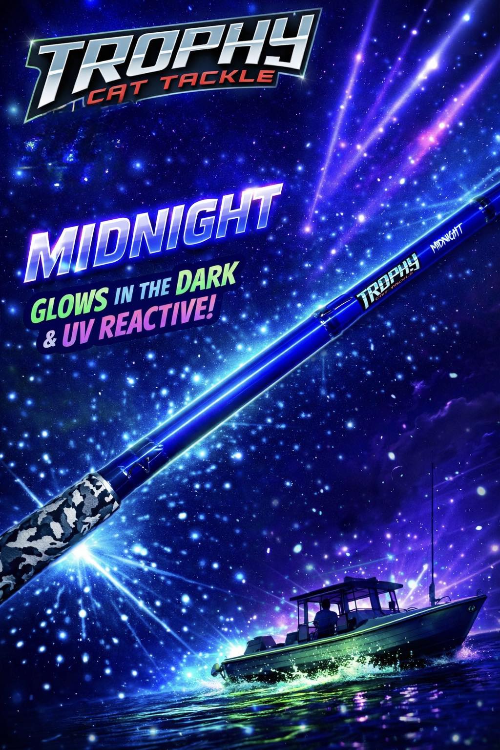 The Midnight Catfish Rod - Casting
