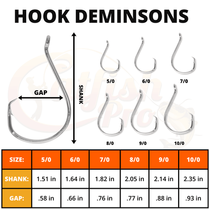 Double Offset Circle Hooks 8/0