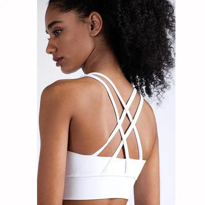 New High Quality Fabric Nylon Breathable Women Yoga Tops Bra Solid Color And Sports Wear Outdoor Exercise Clothes For Ladies