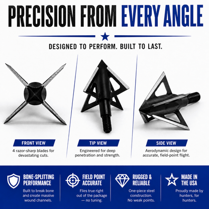 TOTA | 100 grain broadhead | 1-inch vented | fixed blade